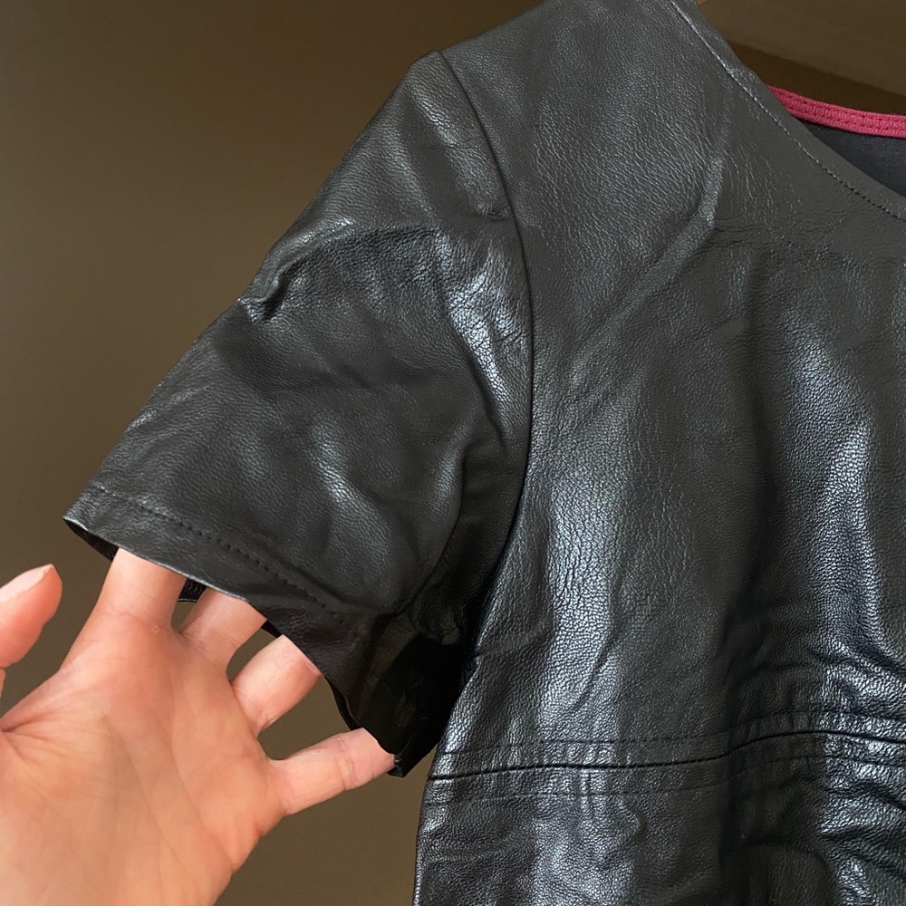 Faux leather dress - size S - black - irons well